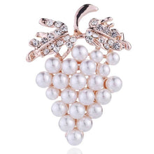 Load image into Gallery viewer, Diamond Grape Brooches Wild Pearl Pin Female Clothes Jewelry, Grape