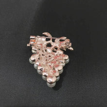 Load image into Gallery viewer, Diamond Grape Brooches Wild Pearl Pin Female Clothes Jewelry, Grape