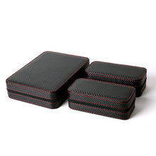 Load image into Gallery viewer, PU Leather Full Carbon Fiber Zipper Watch Bag Watch Storage Display Box, Style:, 02 Watch Position, 04 Watch Position, 08 Watch Position Carbon Fiber