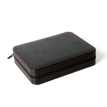 Load image into Gallery viewer, PU Leather Full Carbon Fiber Zipper Watch Bag Watch Storage Display Box, Style:, 02 Watch Position, 04 Watch Position, 08 Watch Position Carbon Fiber