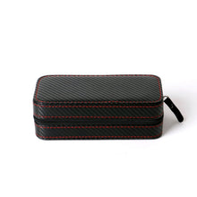 Load image into Gallery viewer, PU Leather Full Carbon Fiber Zipper Watch Bag Watch Storage Display Box, Style:, 02 Watch Position, 04 Watch Position, 08 Watch Position Carbon Fiber
