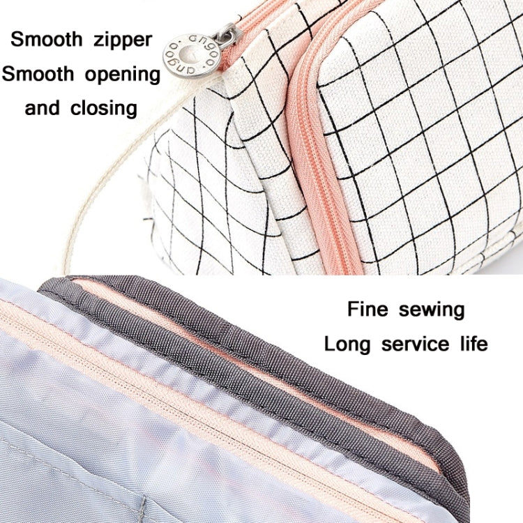 Angoo Large Capacity Pencil Case Cute Canvas Stationery Bag, Black White In The Palm, Fairy Plaid, Pink, Ink, Moon White, Qingtian, Begonia, Scottish Plaid, Gentle Breeze, Daisy, Dawn, Cherry Pink, Blue Gray, Ink Painting, Blue Sea Legend, Youth Call  ...