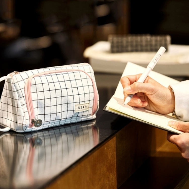Angoo Large Capacity Pencil Case Cute Canvas Stationery Bag, Black White In The Palm, Fairy Plaid, Pink, Ink, Moon White, Qingtian, Begonia, Scottish Plaid, Gentle Breeze, Daisy, Dawn, Cherry Pink, Blue Gray, Ink Painting, Blue Sea Legend, Youth Call  ...