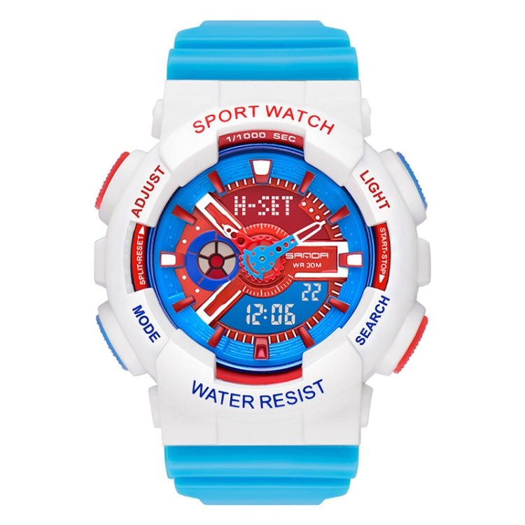 SANDA Outdoor Leisure Waterproof Multifunctional Luminous Electronic Watch