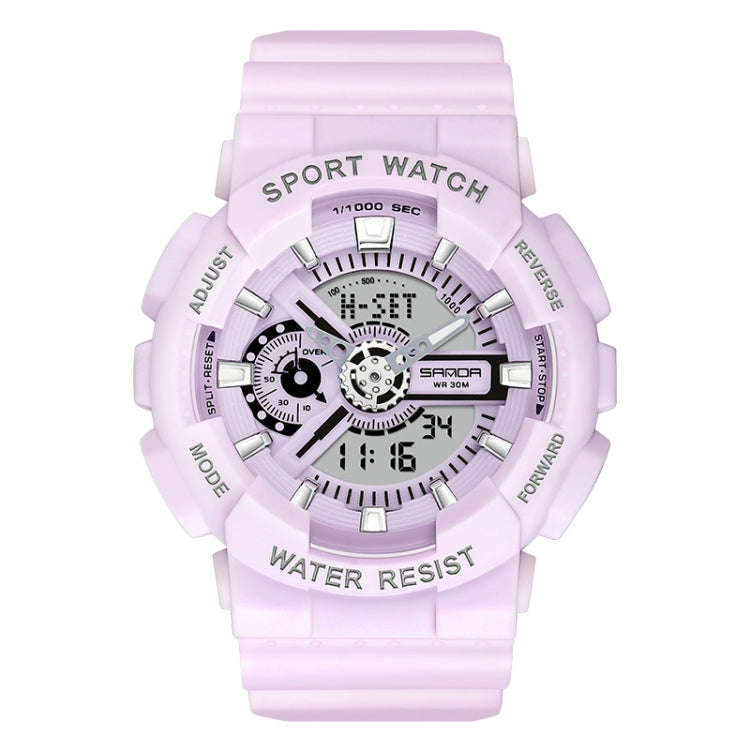 SANDA Outdoor Leisure Waterproof Multifunctional Luminous Electronic Watch