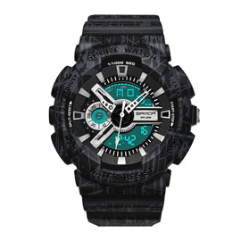 SANDA Three-Pin Luminous Outdoor Waterproof Multifunctional Couple Electronic Watch