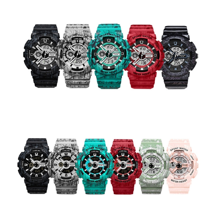 SANDA Three-Pin Luminous Outdoor Waterproof Multifunctional Couple Electronic Watch