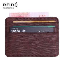 Load image into Gallery viewer, KT1002 RFID Function Lizard Pattern Bank Card Holder PU Business Card Case