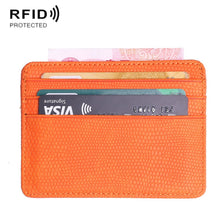 Load image into Gallery viewer, KT1002 RFID Function Lizard Pattern Bank Card Holder PU Business Card Case