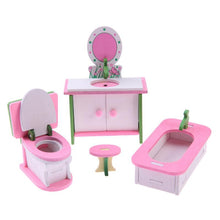 Load image into Gallery viewer, Simulation Miniature Wooden Furniture Kids Toys Doll House Set