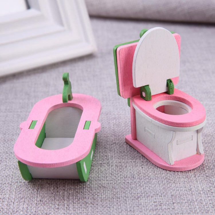 Simulation Miniature Wooden Furniture Kids Toys Doll House Set