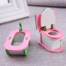 Load image into Gallery viewer, Simulation Miniature Wooden Furniture Kids Toys Doll House Set