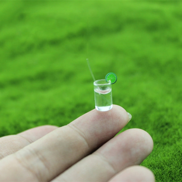 5 PCS Mini Lemon Water Cup Miniature Dollhouse Accessories Cups Toy Mini Decoration Gifts