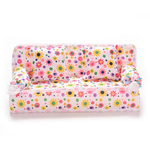 Load image into Gallery viewer, Mini Furniture Flower Sofa 20cm Couch +2 Cushions for Doll House Accessories