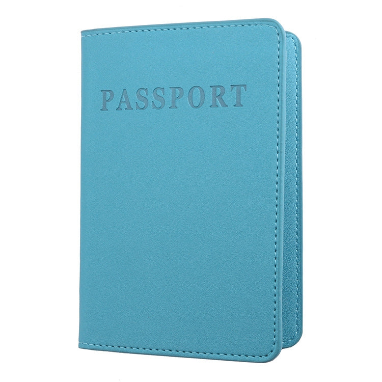 MS101 Frosted PU Multi-Card Passport Holder Travel Abroad Passport Card Holder, Blue, Khaki, Pink, Sky Blue, Dirty Yellow, Big Red
