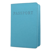 Load image into Gallery viewer, MS101 Frosted PU Multi-Card Passport Holder Travel Abroad Passport Card Holder, Blue, Khaki, Pink, Sky Blue, Dirty Yellow, Big Red