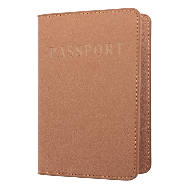 MS101 Frosted PU Multi-Card Passport Holder Travel Abroad Passport Card Holder, Blue, Khaki, Pink, Sky Blue, Dirty Yellow, Big Red