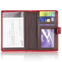 Load image into Gallery viewer, Covc1002 Bank Card Passport Card Holder With Buckle Clip PU Document Protection Card Holder