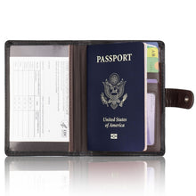 Load image into Gallery viewer, Covc1002 Bank Card Passport Card Holder With Buckle Clip PU Document Protection Card Holder