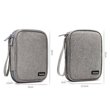 Load image into Gallery viewer, Baona BN-C003 Mobile Hard Disk Protection Cover Portable Storage Hard Disk Bag, Double-layer (Gray), Double-layer (Black), Single-layer (Gray), Single-layer (Black)