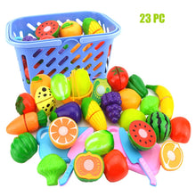 Load image into Gallery viewer, Pretend Play Plastic Food Toy Cutting Fruit Vegetable for Children, Random Color and Style