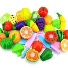 Load image into Gallery viewer, Pretend Play Plastic Food Toy Cutting Fruit Vegetable for Children, Random Color and Style