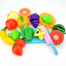 Load image into Gallery viewer, Pretend Play Plastic Food Toy Cutting Fruit Vegetable for Children, Random Color and Style