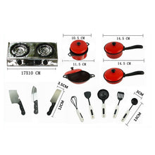 Load image into Gallery viewer, 13 in 1 Mini Kitchen Cookware Pot Pan Kids Pretend Cook Play Toy Simulation Toys Set