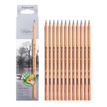 Load image into Gallery viewer, 12pcs /Box Marco 7001 Sketch Pencil Children Original Wooden Word Learning Stationery Art Calligraphy Drawing Pencil, HB, 2B, 2H, B, 3B, 4B, 5B, 6B, 7B, 8B, 9B