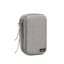 Load image into Gallery viewer, Baona BN-F027 Double-Layer Mobile Hard Disk Storage Bag EVA Hard Shell Hard Disk Protective Cover, Gray, Black