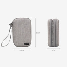 Load image into Gallery viewer, Baona BN-F027 Double-Layer Mobile Hard Disk Storage Bag EVA Hard Shell Hard Disk Protective Cover, Gray, Black