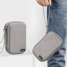 Load image into Gallery viewer, Baona BN-F027 Double-Layer Mobile Hard Disk Storage Bag EVA Hard Shell Hard Disk Protective Cover, Gray, Black