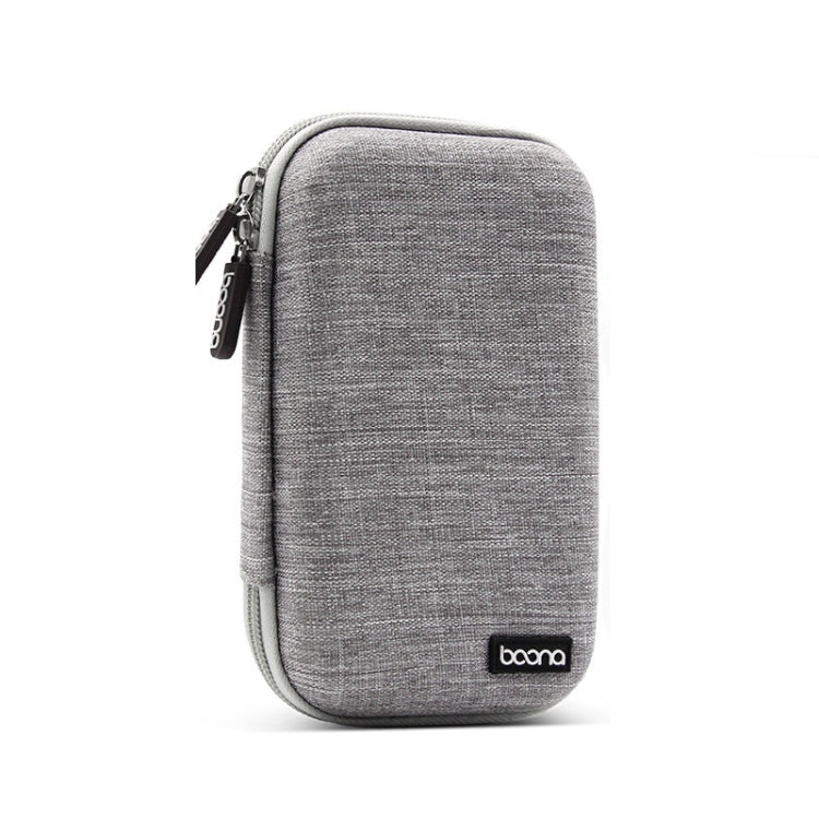 Baona BN-F010 2.5 inch Mobile Hard Disk Single Layer Storage Bag Power Bank Protection Storage Bag, Gray, Black