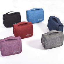 Load image into Gallery viewer, Travel Waterproof Wash Bag Portable Dust-Proof Storage Bag Hanging Cosmetic Bag, Purple, Black, Grey, Wine Red, Sky Blue, Navy