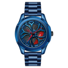 Load image into Gallery viewer, SANDA P1065 Wheel Series Casual Steel Band Quartz Watch For Men, For Men Blue Red, For Men Black Red, For Men Silver Red, For Men Blue Green, For Men Black Green, For Men Silver Green