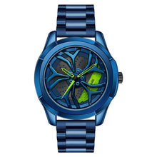 Load image into Gallery viewer, SANDA P1065 Wheel Series Casual Steel Band Quartz Watch For Men, For Men Blue Red, For Men Black Red, For Men Silver Red, For Men Blue Green, For Men Black Green, For Men Silver Green