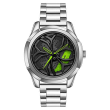 Load image into Gallery viewer, SANDA P1065 Wheel Series Casual Steel Band Quartz Watch For Men, For Men Blue Red, For Men Black Red, For Men Silver Red, For Men Blue Green, For Men Black Green, For Men Silver Green