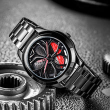 Load image into Gallery viewer, SANDA P1065 Wheel Series Casual Steel Band Quartz Watch For Men, For Men Blue Red, For Men Black Red, For Men Silver Red, For Men Blue Green, For Men Black Green, For Men Silver Green