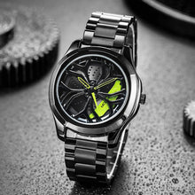Load image into Gallery viewer, SANDA P1065 Wheel Series Casual Steel Band Quartz Watch For Men, For Men Blue Red, For Men Black Red, For Men Silver Red, For Men Blue Green, For Men Black Green, For Men Silver Green