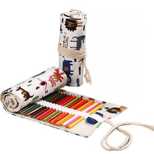 Load image into Gallery viewer, Handmade Canvas Pen Curtain Large-Capacity Pencil Case For Boys And Girls Color Pencil Sketch Stationery Box, 12 Holes, 24 Holes, 2 PCS 36 Holes, 36 Holes, 48 Holes, 72 Holes