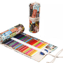 Load image into Gallery viewer, Handmade Canvas Pen Curtain Large-Capacity Pencil Case For Boys And Girls Color Pencil Sketch Stationery Box, 12 Holes, 24 Holes, 2 PCS 36 Holes, 36 Holes, 48 Holes, 72 Holes