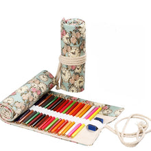 Load image into Gallery viewer, Handmade Canvas Pen Curtain Large-Capacity Pencil Case For Boys And Girls Color Pencil Sketch Stationery Box, 12 Holes, 24 Holes, 36 Holes, 2 PCS 36 Holes, 48 Holes, 72 Holes, 2 PCS 24 Holes