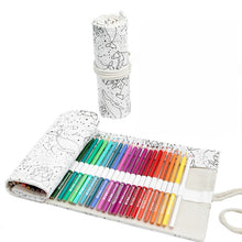 Load image into Gallery viewer, Handmade Canvas Pen Curtain Large-Capacity Pencil Case For Boys And Girls Color Pencil Sketch Stationery Box, 12 Holes, 24 Holes, 2 PCS 36 Holes, 36 Holes, 48 Holes, 72 Holes
