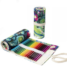 Load image into Gallery viewer, Handmade Canvas Pen Curtain Large-Capacity Pencil Case For Boys And Girls Color Pencil Sketch Stationery Box, 12 Holes, 24 Holes, 36 Holes, 2 PCS 36 Holes, 48 Holes, 72 Holes, 2 PCS 24 Holes