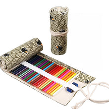 Load image into Gallery viewer, Handmade Canvas Pen Curtain Large-Capacity Pencil Case For Boys And Girls Color Pencil Sketch Stationery Box, 12 Holes, 24 Holes, 2 PCS 36 Holes, 36 Holes, 48 Holes, 72 Holes