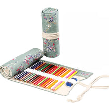 Load image into Gallery viewer, Handmade Canvas Pen Curtain Large-Capacity Pencil Case For Boys And Girls Color Pencil Sketch Stationery Box, 12 Holes, 24 Holes, 36 Holes, 2 PCS 36 Holes, 48 Holes, 72 Holes, 2 PCS 24 Holes