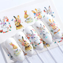 Load image into Gallery viewer, 5 PCS Flamingo Nail Stickers Water Decals Cute Animals Rabbit Owl Wraps Flora Watermark Adhesive Decoration Manicure, STZ659, STZ660, STZ661, STZ662, STZ663, STZ664, STZ665, STZ666, STZ667, STZ668, STZ669, STZ670, STZ671, STZ672, STZ673