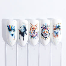 Load image into Gallery viewer, 5 PCS Flamingo Nail Stickers Water Decals Cute Animals Rabbit Owl Wraps Flora Watermark Adhesive Decoration Manicure, STZ659, STZ660, STZ661, STZ662, STZ663, STZ664, STZ665, STZ666, STZ667, STZ668, STZ669, STZ670, STZ671, STZ672, STZ673
