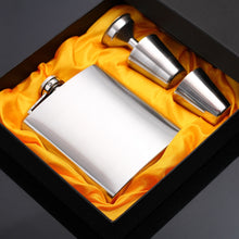 Load image into Gallery viewer, Portable Stainless Steel Hip Flask Set With Wine Glass Funnel, 7OZ Yellow Grunge, 7OZ Gray Grunge, 7OZ Jack Yellow Grunge, 7OZ Jack Gray Grunge, 7OZ Jack Black Core