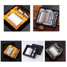 Load image into Gallery viewer, Portable Stainless Steel Hip Flask Set With Wine Glass Funnel, 7OZ Yellow Grunge, 7OZ Gray Grunge, 7OZ Jack Yellow Grunge, 7OZ Jack Gray Grunge, 7OZ Jack Black Core